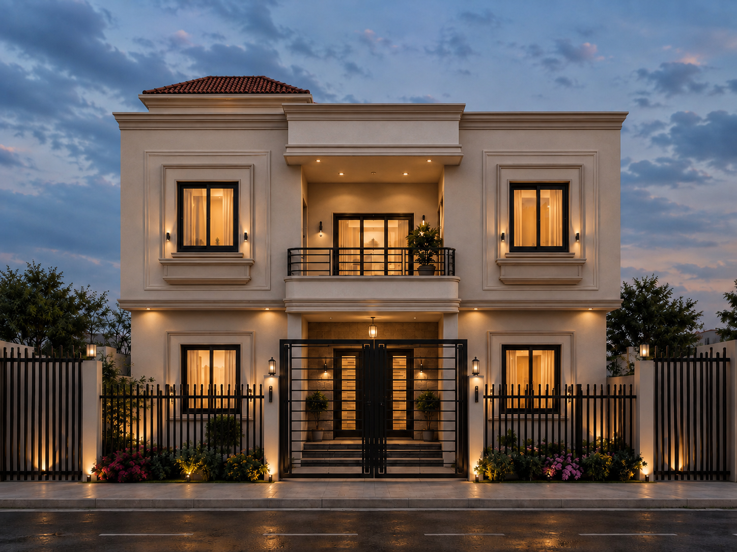 تصميم فيلا وواجهة خارجية